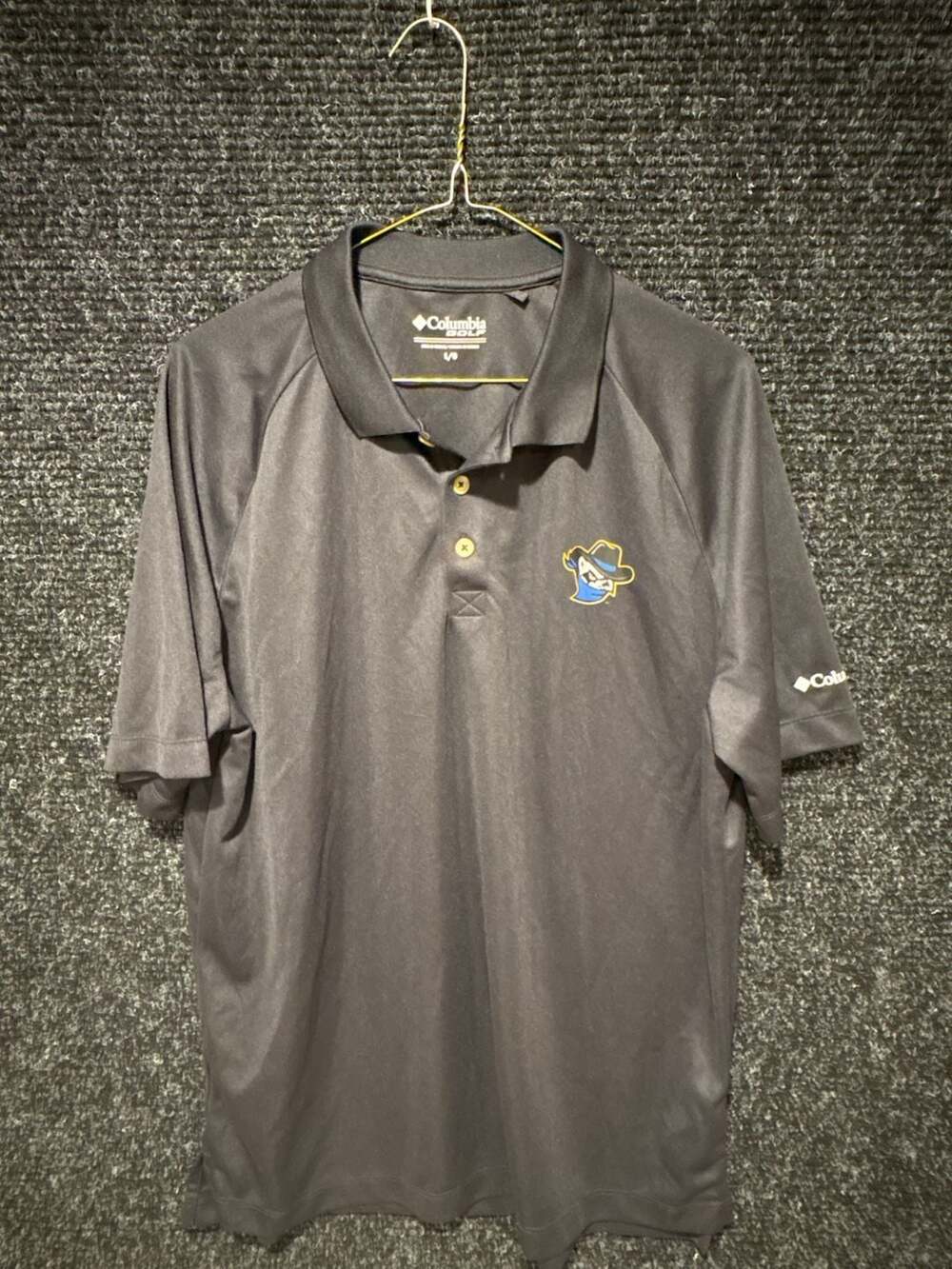 Columbia Quad Cities River Bandits Men's Black Polo Shirt Size L